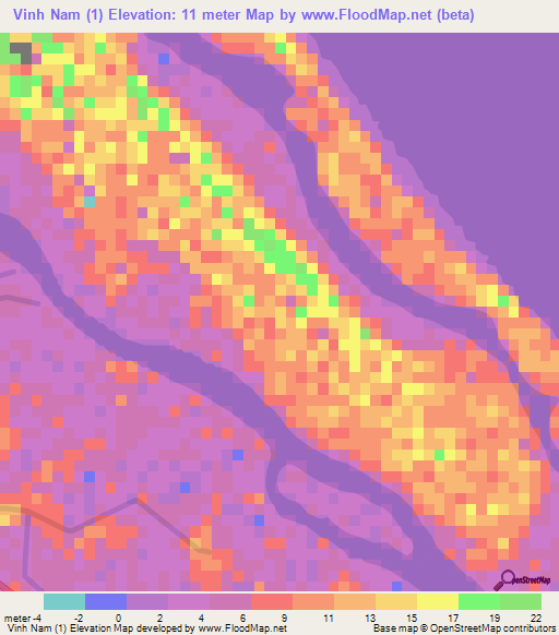 Vinh Nam (1),Vietnam Elevation Map