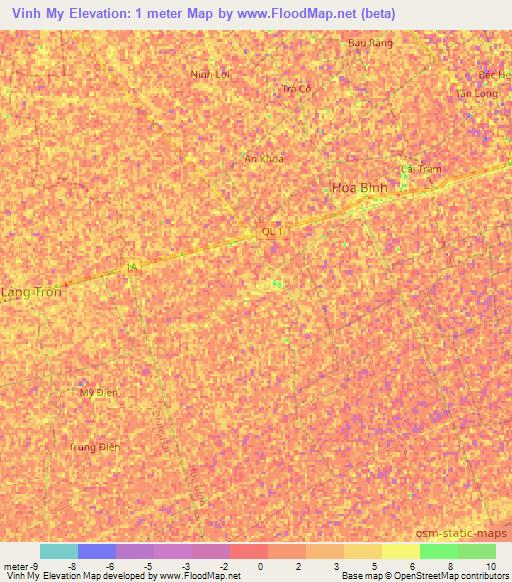 Vinh My,Vietnam Elevation Map