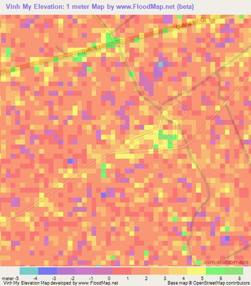 Vinh My,Vietnam Elevation Map