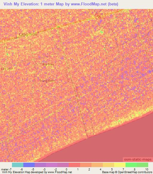 Vinh My,Vietnam Elevation Map