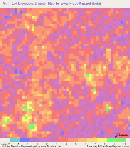 Vinh Loi,Vietnam Elevation Map