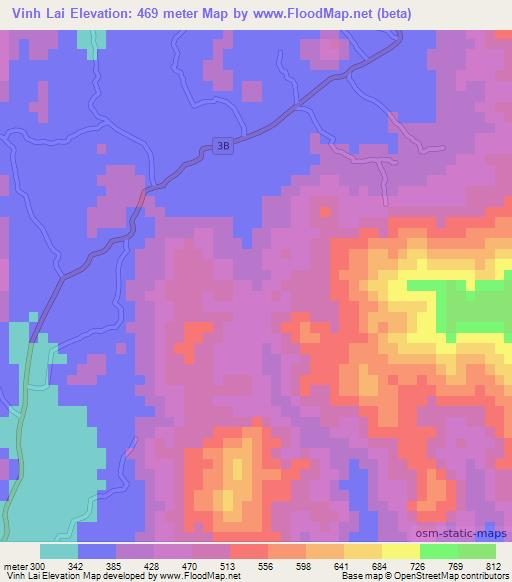 Vinh Lai,Vietnam Elevation Map