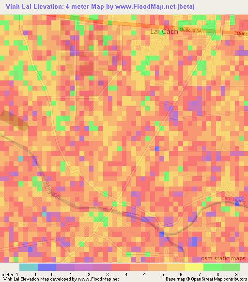 Vinh Lai,Vietnam Elevation Map