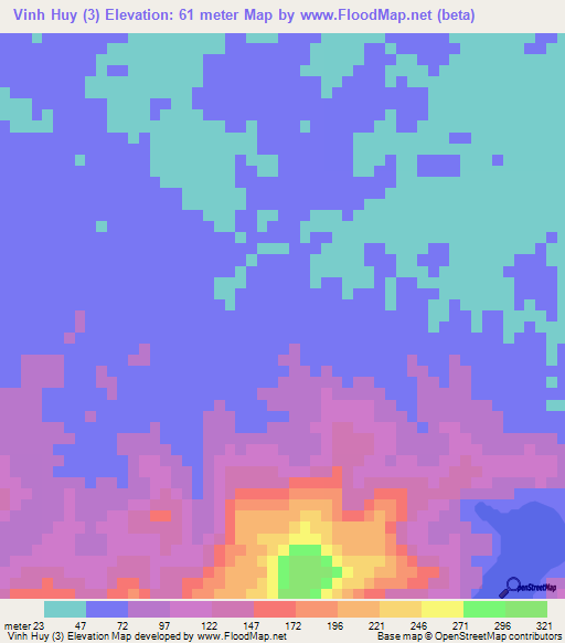 Vinh Huy (3),Vietnam Elevation Map