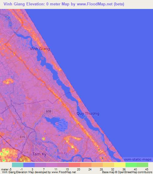 Vinh Giang,Vietnam Elevation Map