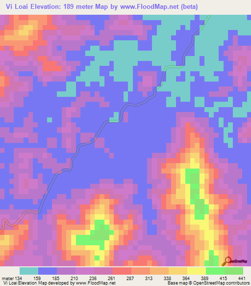 Vi Loai,Vietnam Elevation Map