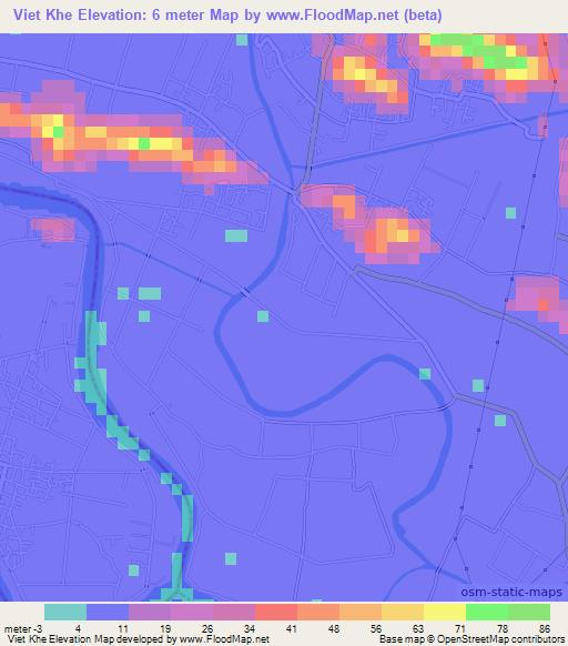 Viet Khe,Vietnam Elevation Map