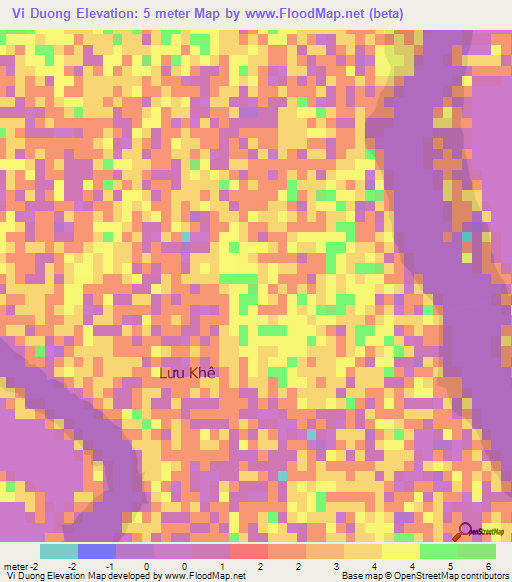 Vi Duong,Vietnam Elevation Map