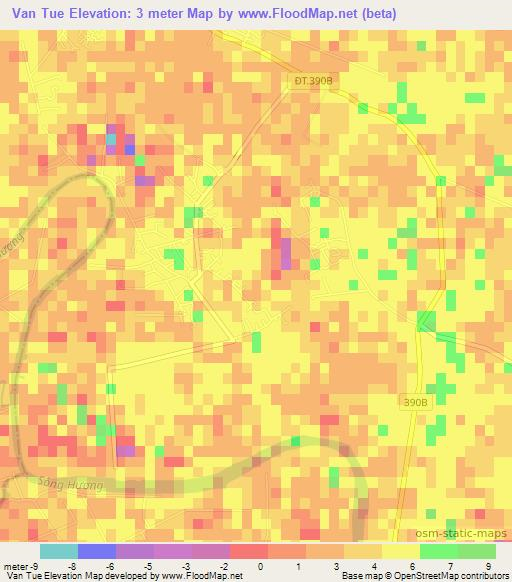 Van Tue,Vietnam Elevation Map