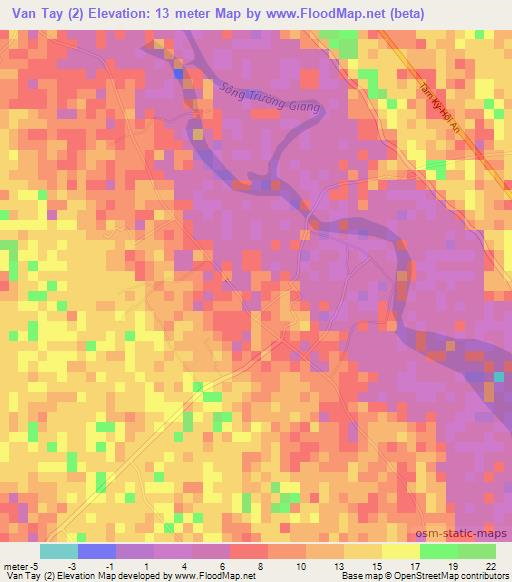 Van Tay (2),Vietnam Elevation Map