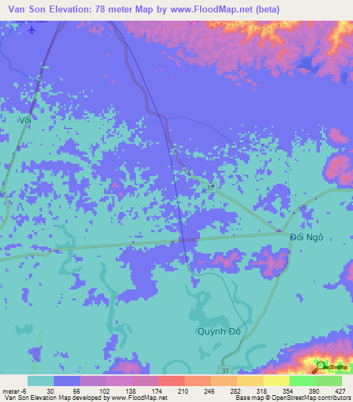 Van Son,Vietnam Elevation Map