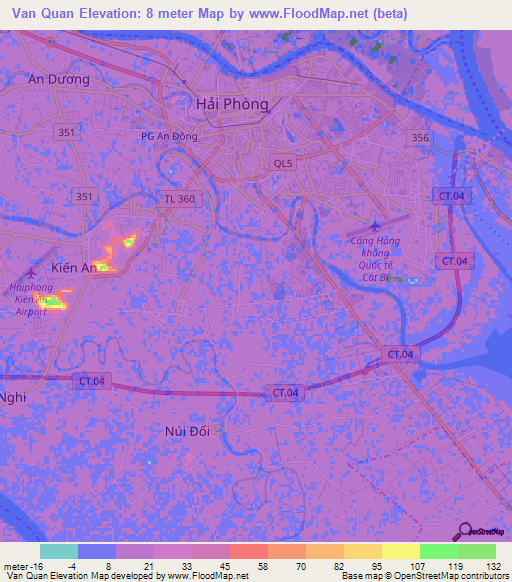 Van Quan,Vietnam Elevation Map