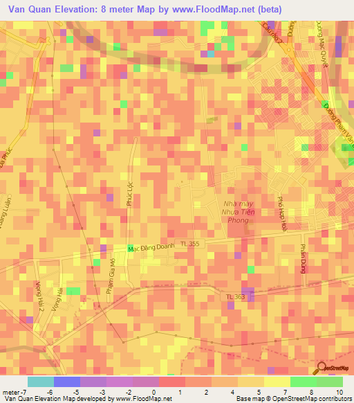 Van Quan,Vietnam Elevation Map