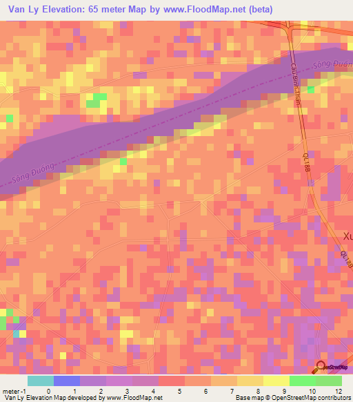 Van Ly,Vietnam Elevation Map