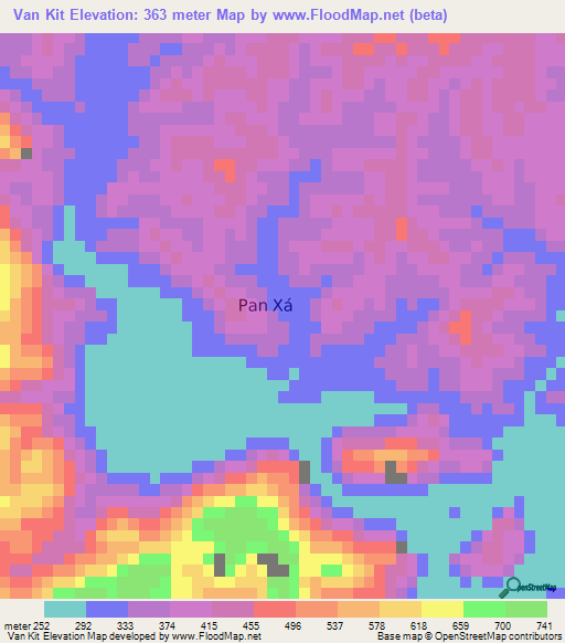 Van Kit,Vietnam Elevation Map