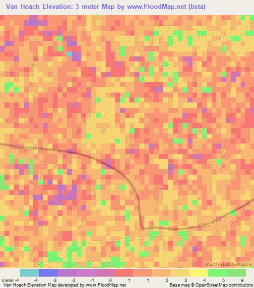 Van Hoach,Vietnam Elevation Map