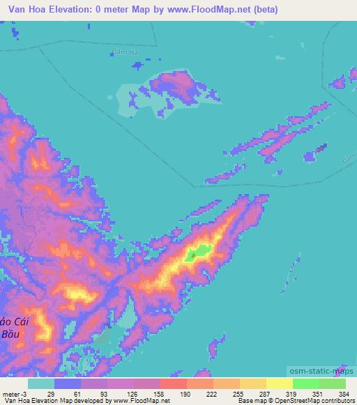 Van Hoa,Vietnam Elevation Map