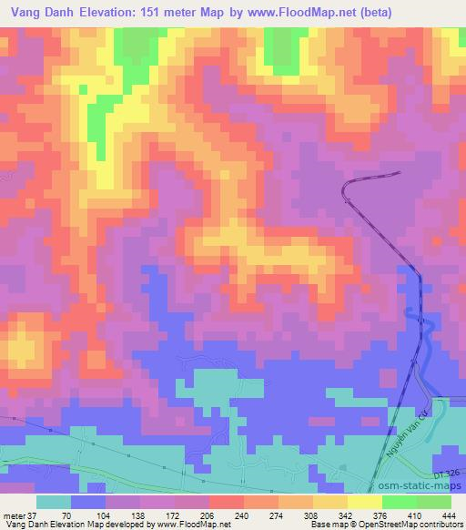 Vang Danh,Vietnam Elevation Map