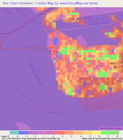 Van Chan,Vietnam Elevation Map