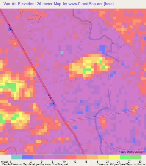 Van An,Vietnam Elevation Map