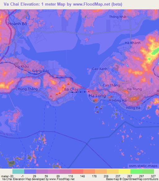 Va Chai,Vietnam Elevation Map