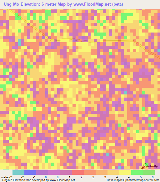 Ung Mo,Vietnam Elevation Map