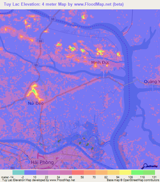 Tuy Lac,Vietnam Elevation Map