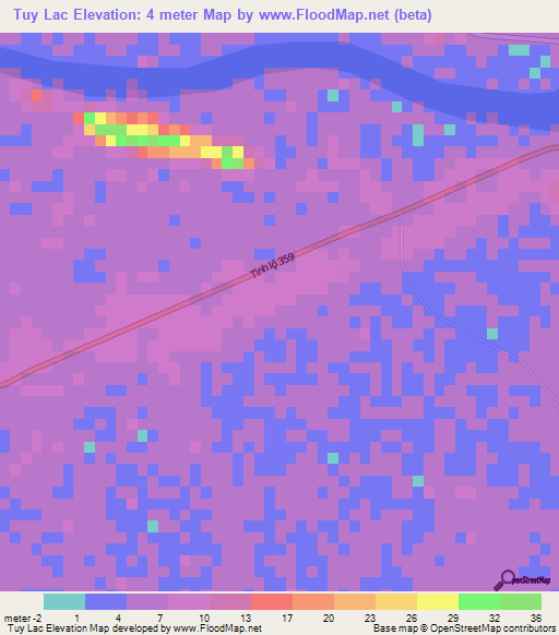 Tuy Lac,Vietnam Elevation Map