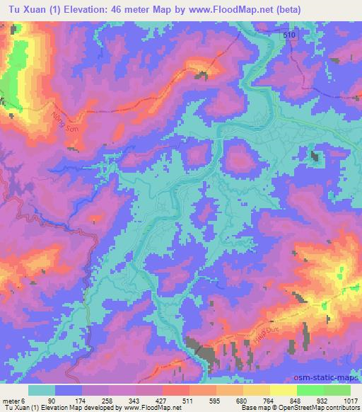 Tu Xuan (1),Vietnam Elevation Map