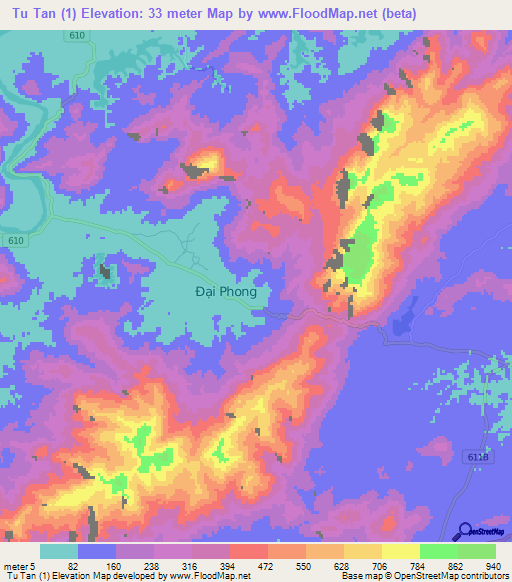 Tu Tan (1),Vietnam Elevation Map