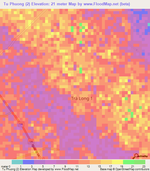 Tu Phuong (2),Vietnam Elevation Map