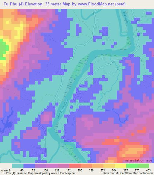 Tu Phu (4),Vietnam Elevation Map