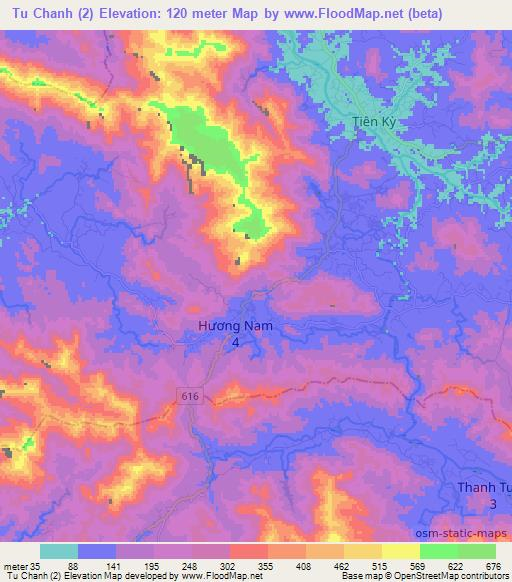 Tu Chanh (2),Vietnam Elevation Map