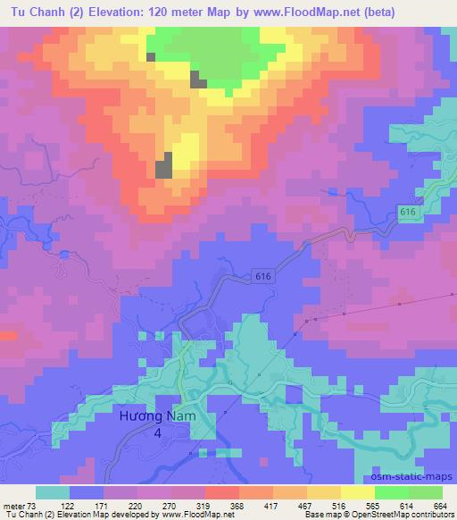 Tu Chanh (2),Vietnam Elevation Map