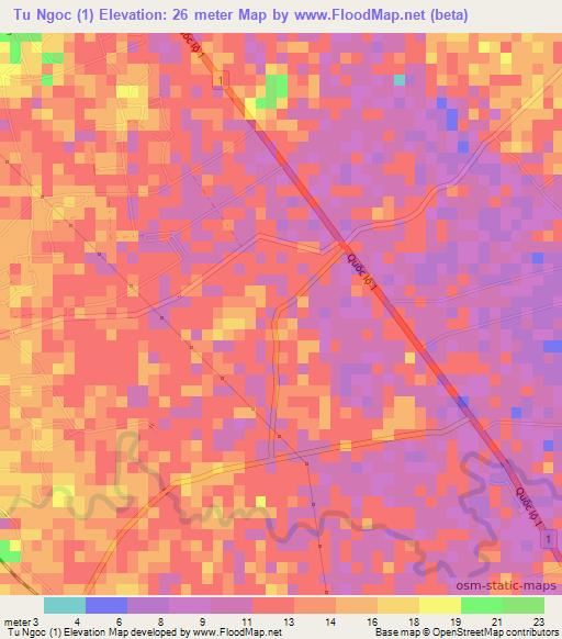 Tu Ngoc (1),Vietnam Elevation Map