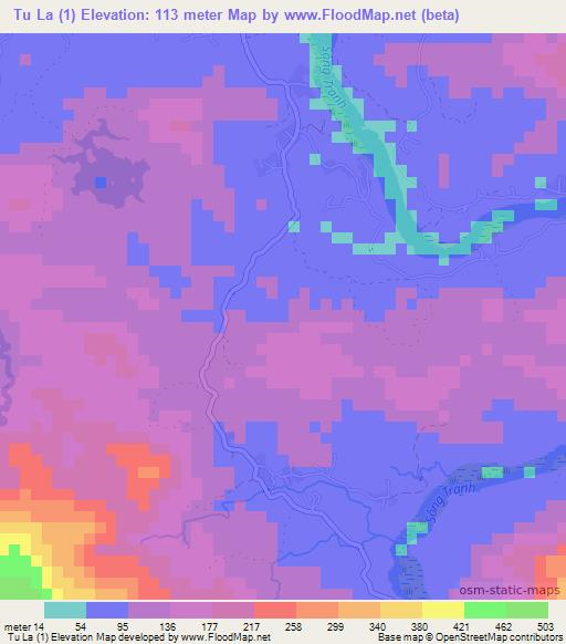 Tu La (1),Vietnam Elevation Map