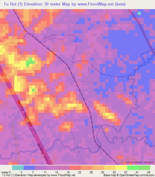 Tu Hoi (1),Vietnam Elevation Map