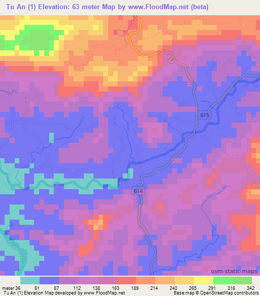Tu An (1),Vietnam Elevation Map