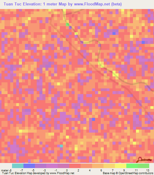 Tuan Tuc,Vietnam Elevation Map