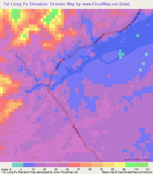 Tsi Liong Pu,Vietnam Elevation Map