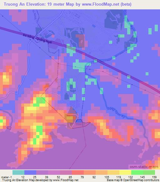 Truong An,Vietnam Elevation Map