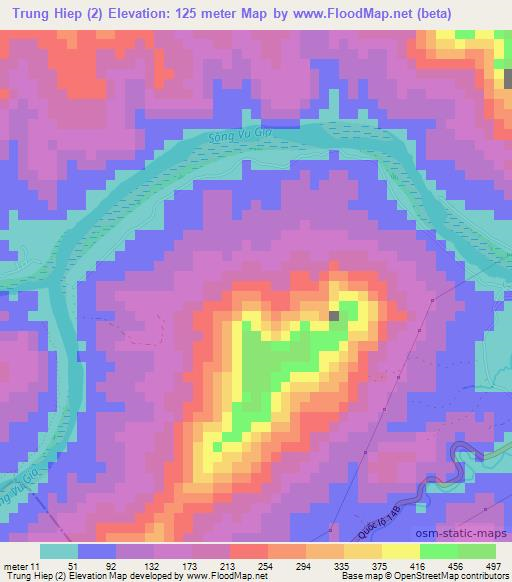 Trung Hiep (2),Vietnam Elevation Map