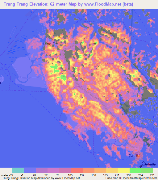 Trung Trang,Vietnam Elevation Map