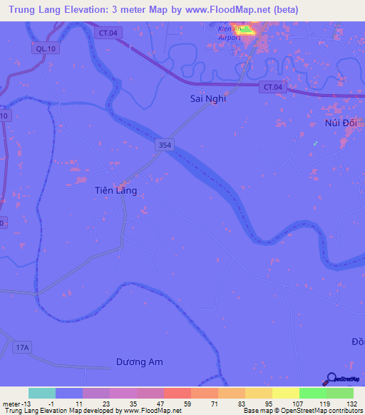 Trung Lang,Vietnam Elevation Map