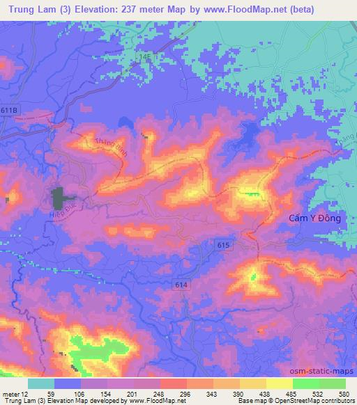 Trung Lam (3),Vietnam Elevation Map