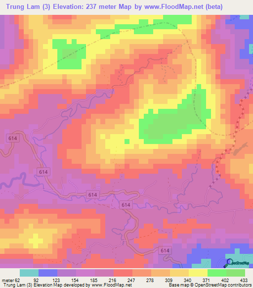 Trung Lam (3),Vietnam Elevation Map