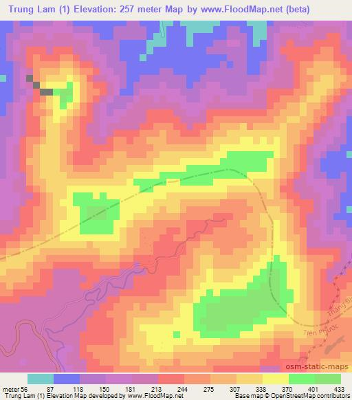 Trung Lam (1),Vietnam Elevation Map