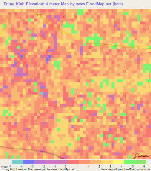 Trung Kinh,Vietnam Elevation Map