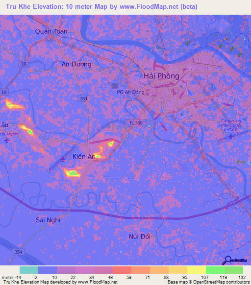 Tru Khe,Vietnam Elevation Map