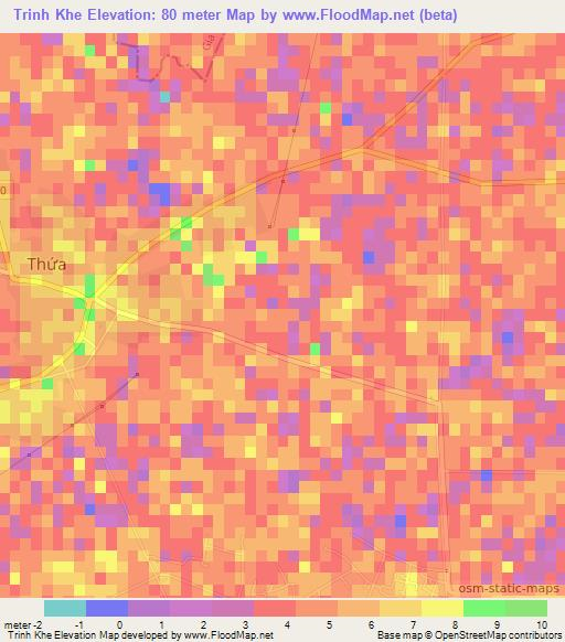 Trinh Khe,Vietnam Elevation Map